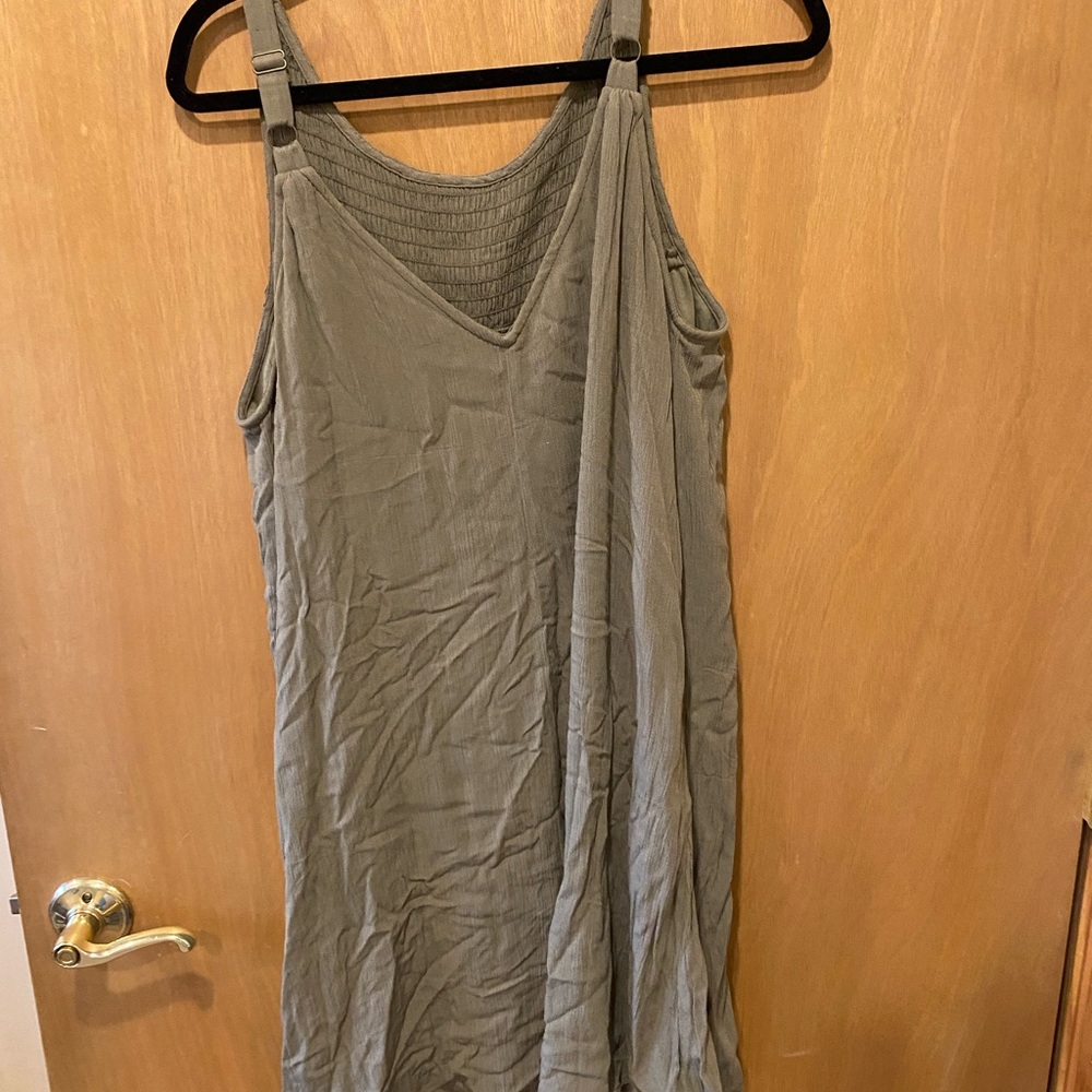 Olive Green Sleeveless Dress